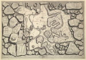 Plan over Rom..., fra Le Antichità Romane Roman Antiquities, ca. 1756. af Giovanni Battista Piranesi