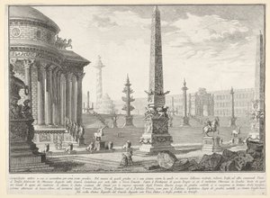 Plade 10: Den gamle Capitol steg op med cirka hundrede trin [...] Campido..., 1743. af Giovanni Battista Piranesi