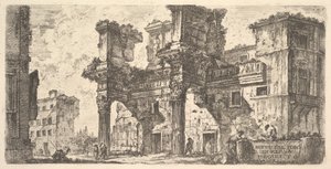 Plade 1: Del af Nerva Forum Del af Nerva Forum, ca. 1748. af Giovanni Battista Piranesi