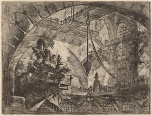 Fanger på en projekterende platform af Giovanni Battista Piranesi