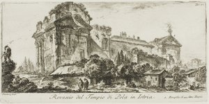 Set bagfra af Pola-templet i Istrien. 1. Set bagfra af et andet tempel, plade 22 fra nogle udsigter over triumfbuer og andre monumenter af Giovanni Battista Piranesi