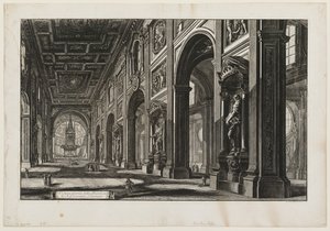 San Giovanni in Laterano, interiør af Giovanni Battista Piranesi