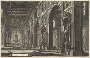 S. Giovanni i Laterano. Interiør, ca. 1768. af Giovanni Battista Piranesi
