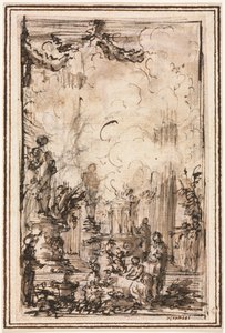 Offergave i et tempel, efter 1750. af Giovanni Battista Piranesi