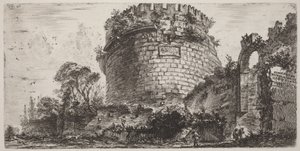 Metellas gravmæle, kaldet Capo di Bove af Giovanni Battista Piranesi