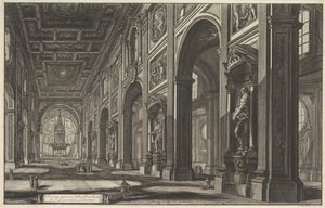 San Giovanni in Laterano, interiør, fra »Vedute di Roma« (Udsigter over Rom)