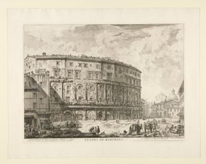 Marcellus Teater (Marcellus Teater), fra Udsigt over Rom af Giovanni-Battista Piranesi