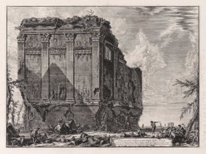 Gammelt tempel almindeligvis kendt som della Salute på Via d af Giovanni-Battista Piranesi