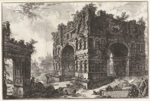 Tempel kaldet volgarm.te di Giano. A. Arco kendt som degl af Giovanni-Battista Piranesi
