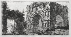 Dianas tempel af Giovanni Battista Piranesi