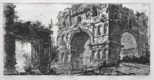 Dianas tempel. af Giovanni Battista Piranesi