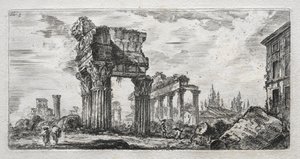 Temple of Jupiter Thunder af Giovanni Battista Piranesi