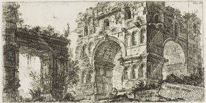 Janus-templet, plade 11 fra Some Views of Triumphal Arches og andre monumenter af Giovanni-Battista Piranesi
