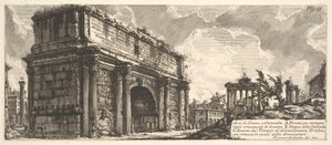 Buen af ​​Septimius Severus Arco di Severo, fra Caracalla, ca. 1756 af Giovanni Battista Piranesi