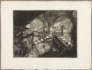 The Arch with a Shell Ornament, plade 11 fra Imaginary Prisons af Giovanni Battista Piranesi