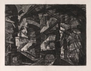 Den gotiske bue, plade 14 fra Carceri d af Giovanni-Battista Piranesi