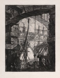 The Grand Piazza, tallerken 4 fra Carceri d af Giovanni-Battista Piranesi