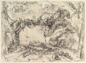 Den monumentale tavle, fra Grotteschi Grotesques, ca. 1748. af Giovanni Battista Piranesi