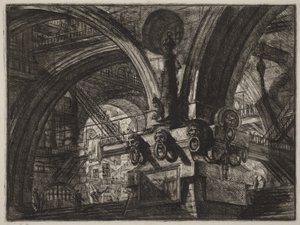 Molen med en lampe af Giovanni Battista Piranesi