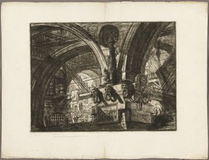 Molen med en lampe, plade 15 fra Imaginary Prisons af Giovanni Battista Piranesi