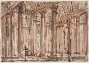 Pantheons søjlegang af Giovanni Battista Piranesi