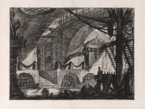 The Sawhorse, plade 12 fra Carceri d af Giovanni-Battista Piranesi