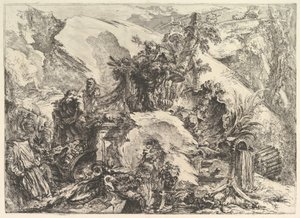 Skeletterne, fra Grotteschi Grotesques, ca. 1748. af Giovanni Battista Piranesi