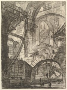 The Smoking Fire, fra Carceri dinvenzione Imaginary Prisons, ca. 1749-50. af Giovanni Battista Piranesi