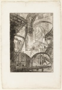Das rauchende Feuer, Platte 6 aus den imaginären Gefängnissen von Giovanni-Battista Piranesi