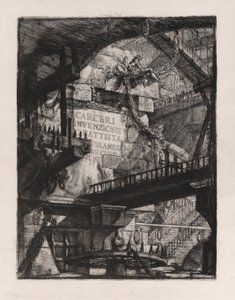 Titelplade, plade 1 fra Carceri d af Giovanni-Battista Piranesi