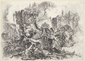 Grave af Nero Dekorative luner (tidligere serietitel) Grotesques (serietitel) af Giovanni Battista Piranesi