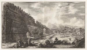 Udsigt over resterne af det prætoriske fort [poecilen] i Hadrian af Giovanni-Battista Piranesi