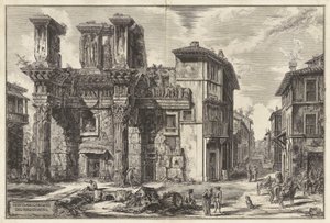 Udsigt over resterne af Forum of Nerva, fra Vedute di Roma (Udsigt over Rom) af Giovanni-Battista Piranesi