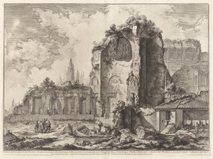 Udsigt over resterne af to Triclini, der tilhørte Neros Gyldne Hus af Giovanni Battista Piranesi
