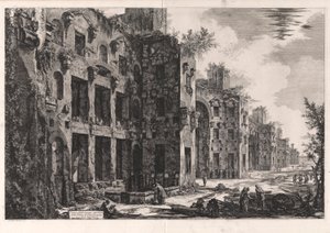 Udsigt over de øvre rester af Diocletians bade ved Santa Maria degli Angeli [det indre af Frigidarium: sydvæggen]), fra Vedute di Roma (Udsigt over Rom) af Giovanni-Battista Piranesi