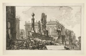 Udsigt over Campidoglio fra siden fra Vedute di Roma af Giovanni-Battista Piranesi