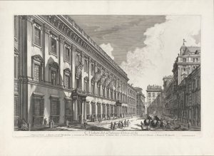 Udsigt over Palazzo Odescalchi fra Udsigt over Rom af Giovanni-Battista Piranesi