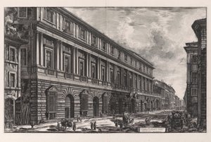 Udsigt over Stopani-paladset. Arkitektur af Rafaele d af Giovanni Battista Piranesi
