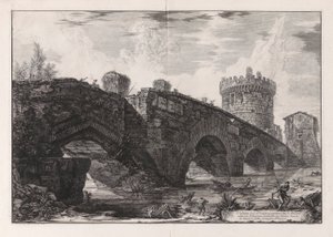 Udsigt over Lugano-broen på l af Giovanni-Battista Piranesi