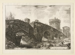 Udsigt over Lugano-broen på l af Giovanni Battista Piranesi