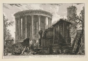 Udsigt over Sibyllens tempel i Tivoli, fra Vedute di Roma af Giovanni-Battista Piranesi