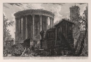 Udsigt over Sibyllens tempel i Tivoli, fra Vedute di Roma (Udsigt over Rom) af Giovanni-Battista Piranesi