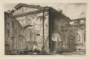 Udsigt over atriet i Octavias portikus, fra Vedute di Roma af Giovanni Battista Piranesi