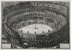 Udsigt over det flaviske amfiteater kendt som Colosseum af Giovanni Battista Piranesi