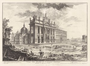 Udsigt over basilikaen San Giovanni Laterano, fra Vedute di Roma (Udsigt over Rom) af Giovanni-Battista Piranesi