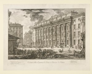Udsigt over toldstedet på Piazza di Pietra, fra Vedute di Roma af Giovanni-Battista Piranesi