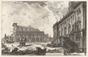 Udsigt over Piazza del Campidoglio, fra Vedute di Roma (Udsigt over Rom) af Giovanni-Battista Piranesi