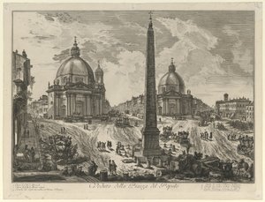 Udsigt over Piazza del Popolo af Giovanni Battista Piranesi