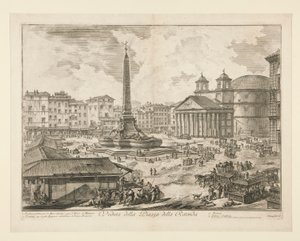 Udsigt over Piazza della Rotonda, fra Udsigt over Rom af Giovanni-Battista Piranesi