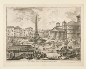 Udsigt over Piazza della Rotonda, fra Vedute di Roma af Giovanni Battista Piranesi